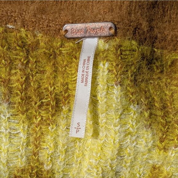 Free People  Oversized Argyle V-Neck Sweater Vest Size S - Picture 5 of 13